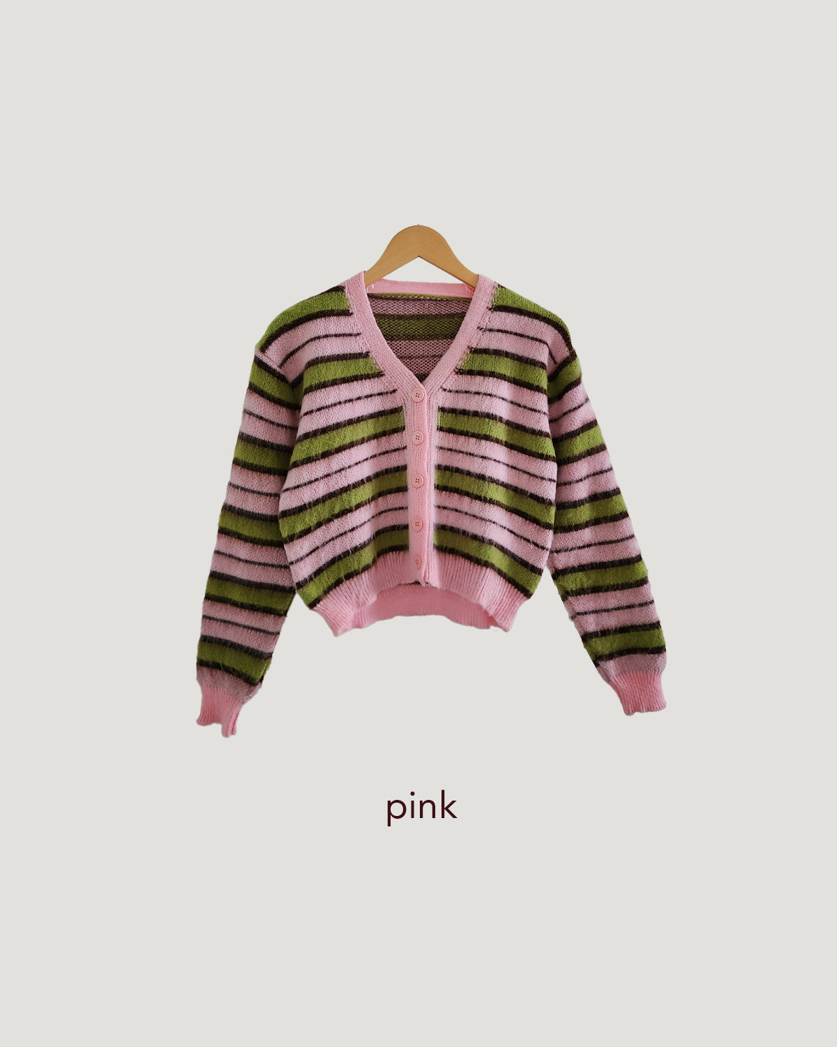 multi stripe knit cardigan