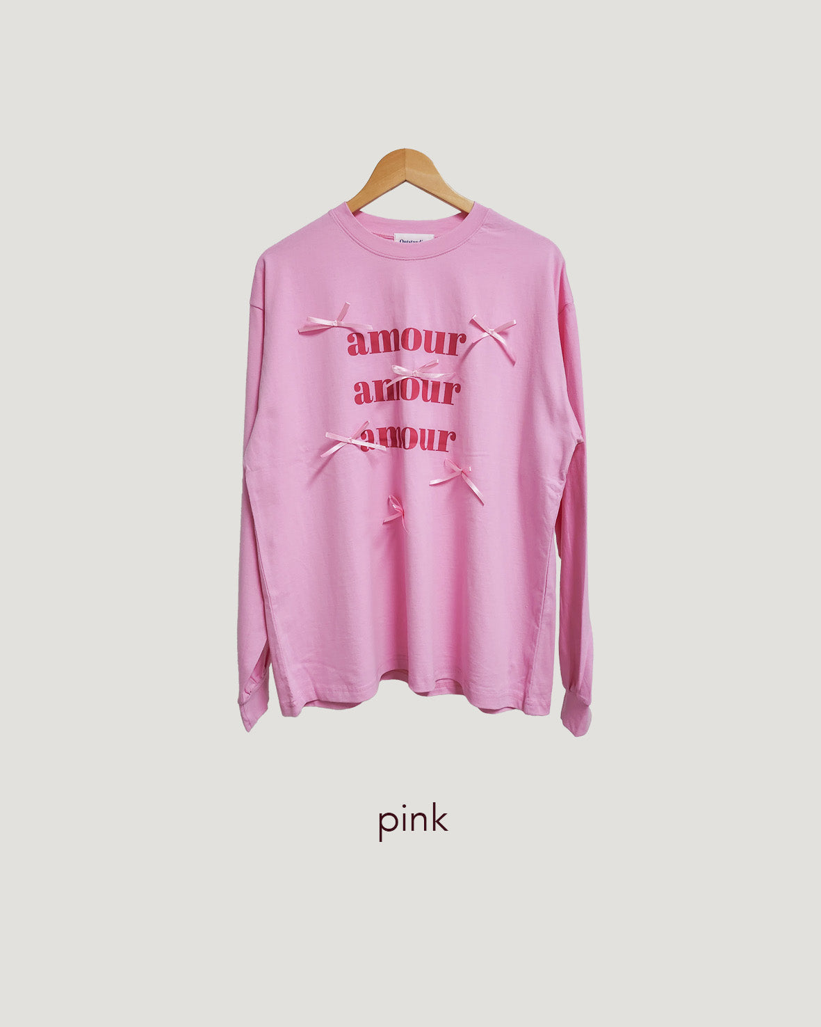 ribbon point logo long sleeve T