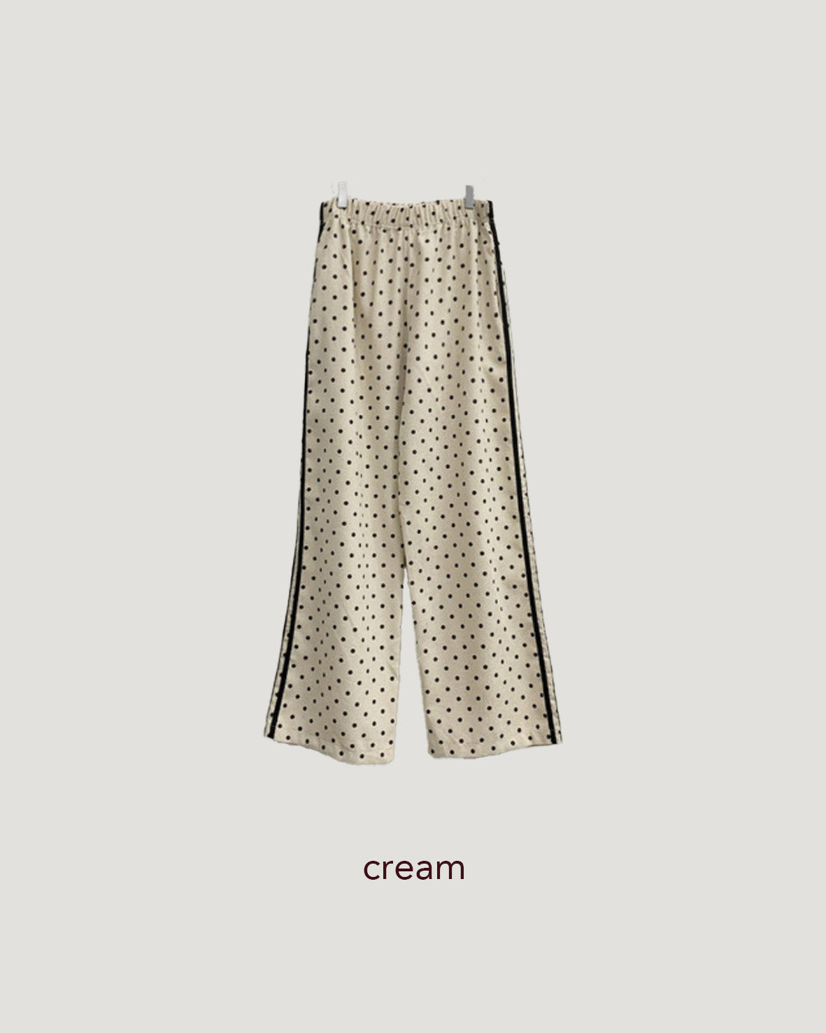 dot side line light corduroy pants