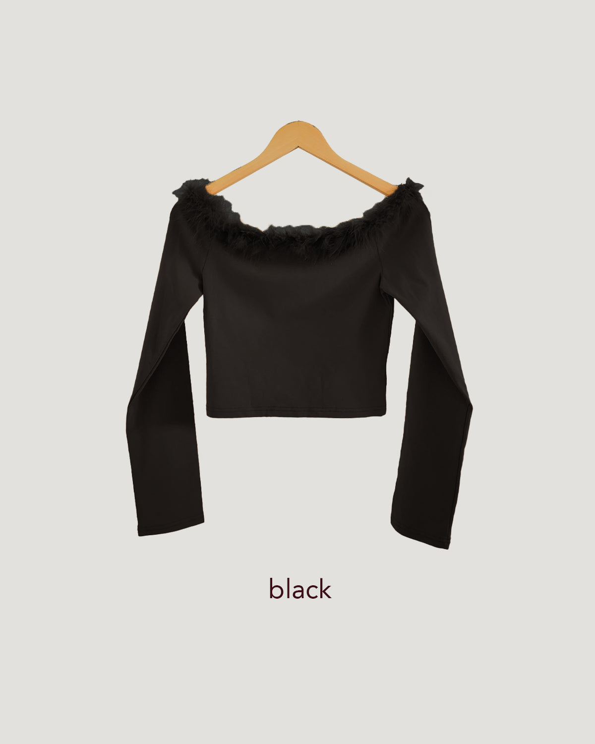 fur off shoulder top