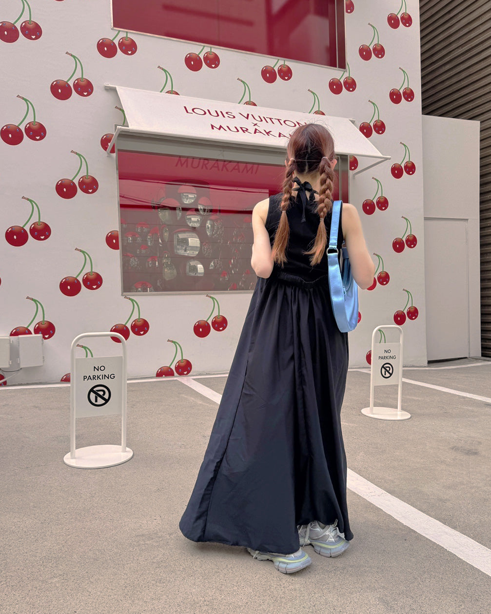 halter neck back open long dress