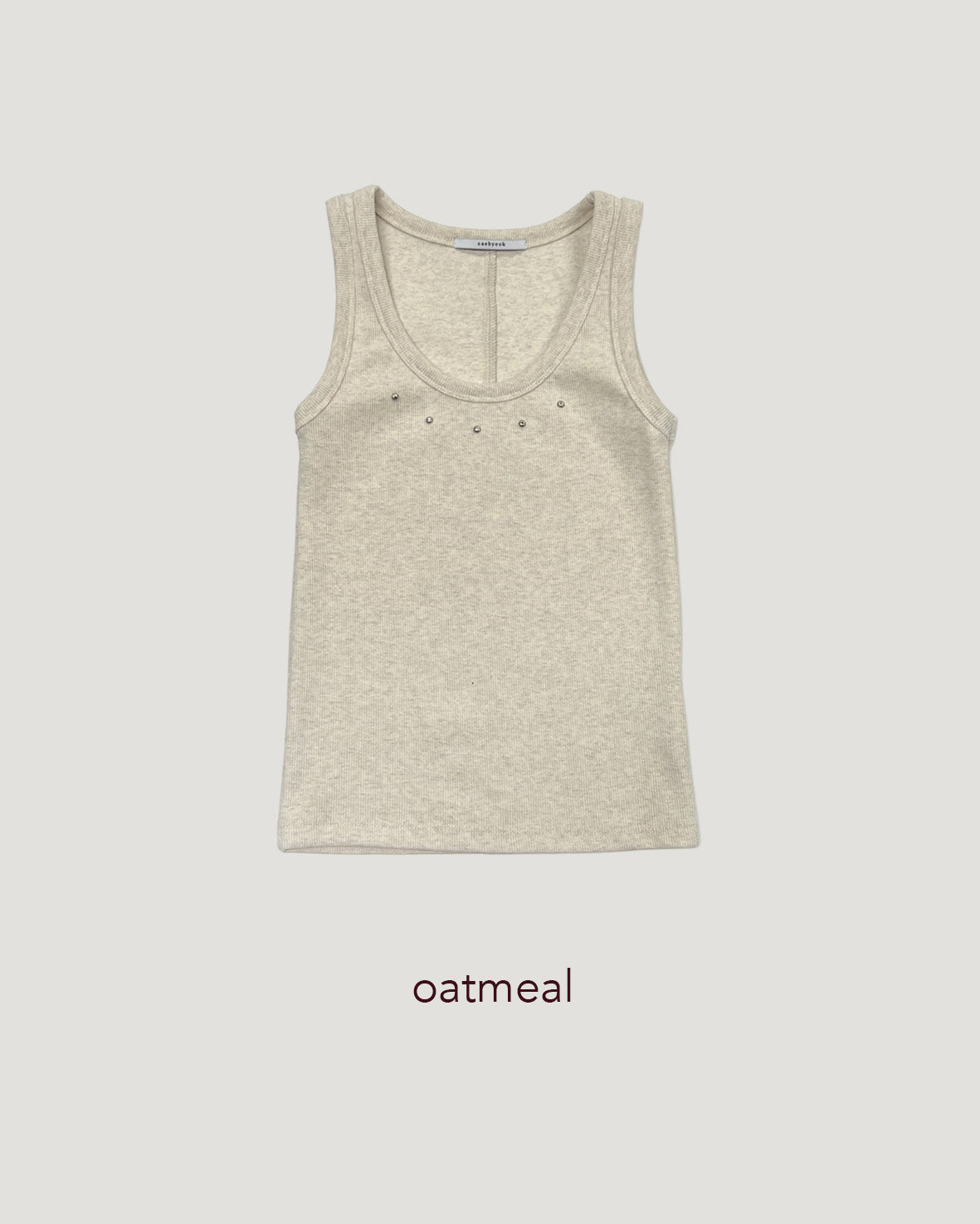 studs point rib tank top