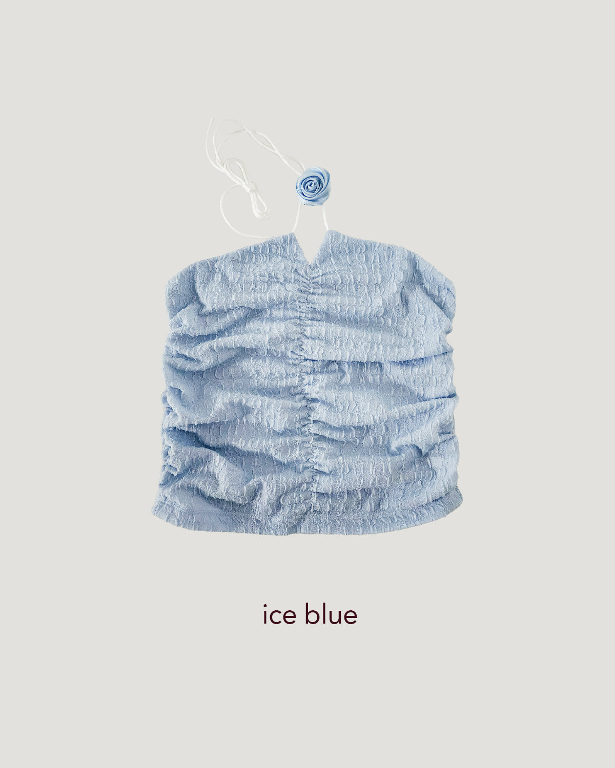 rose corsage set shirring top