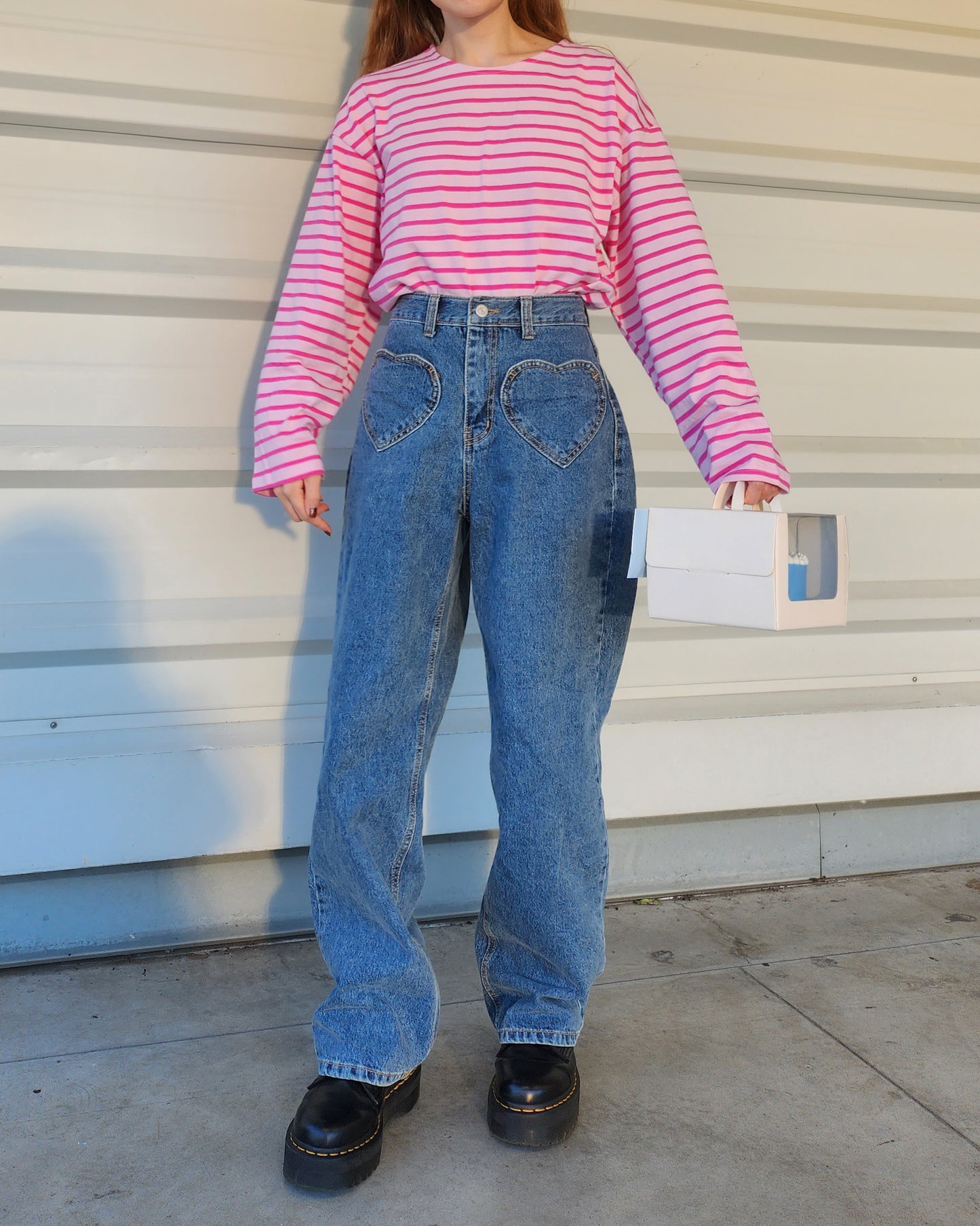 heart pocket denim