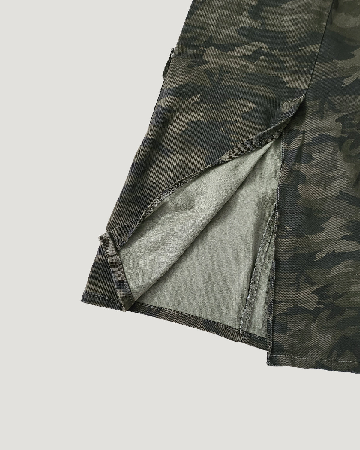 camouflage cargo skirt