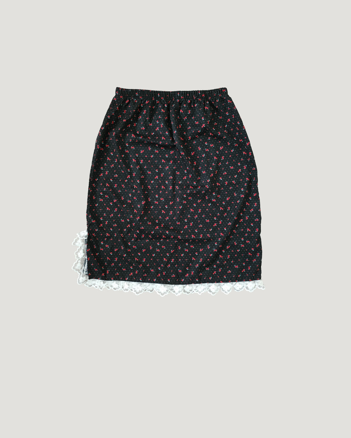 flower lace point midi skirt