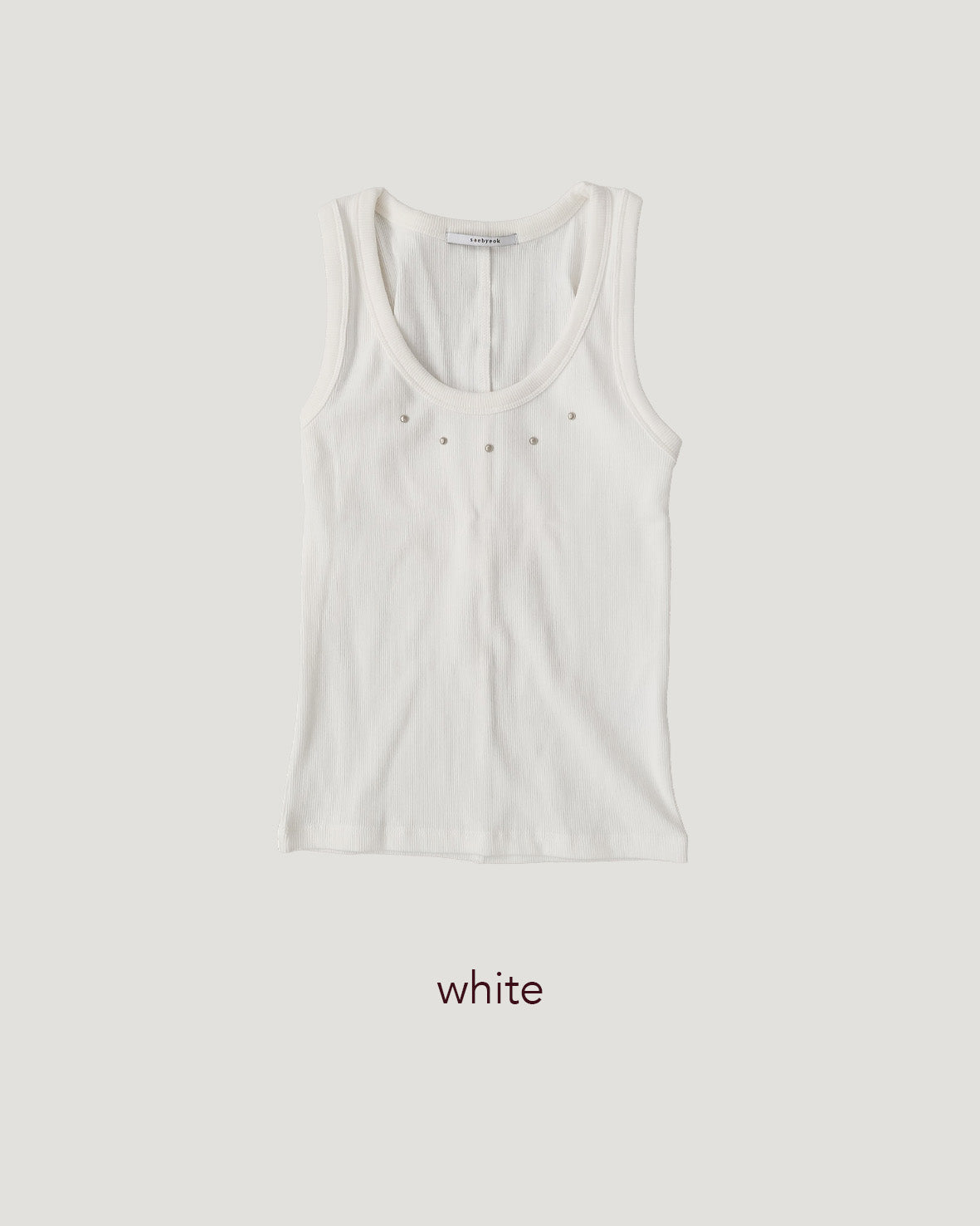 studs point rib tank top