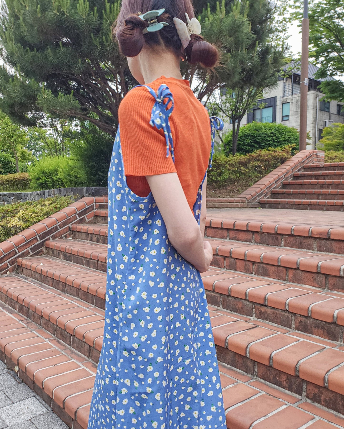 high neck rib knit T