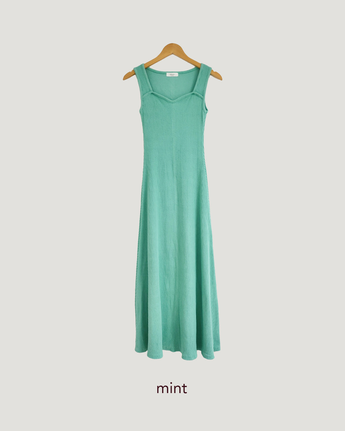 mermaid heart neck rib long dress