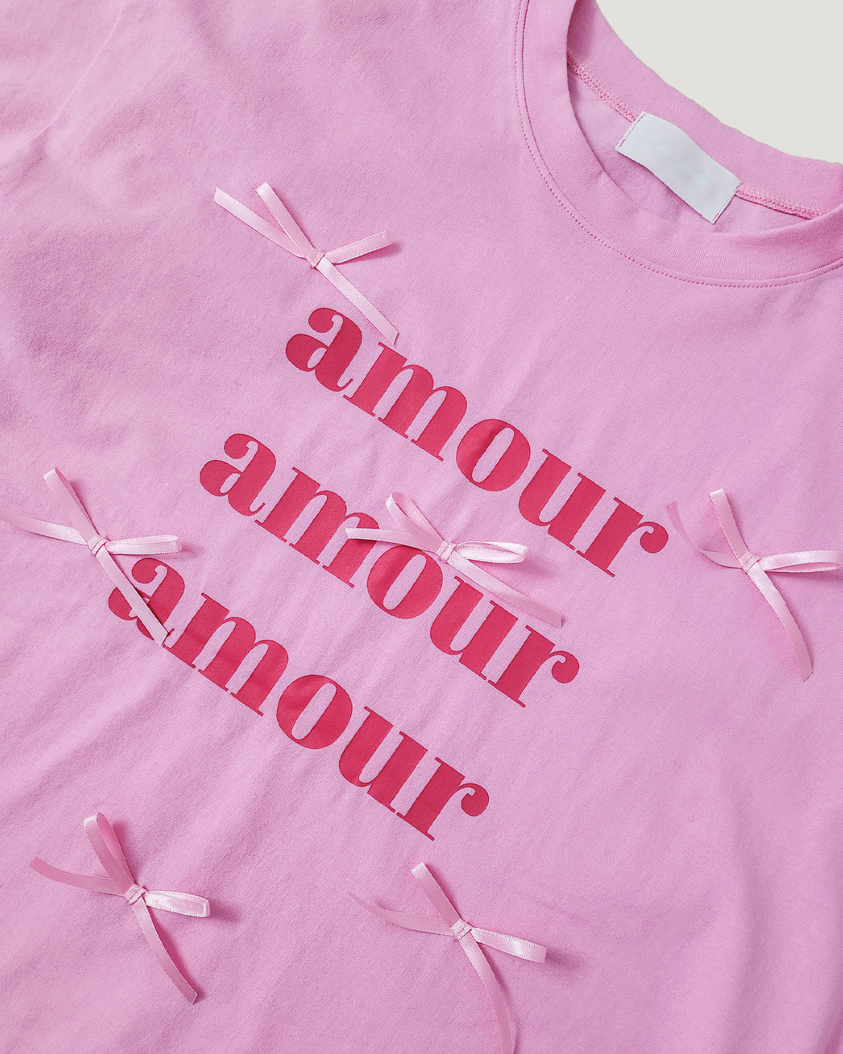 ribbon point logo long sleeve T