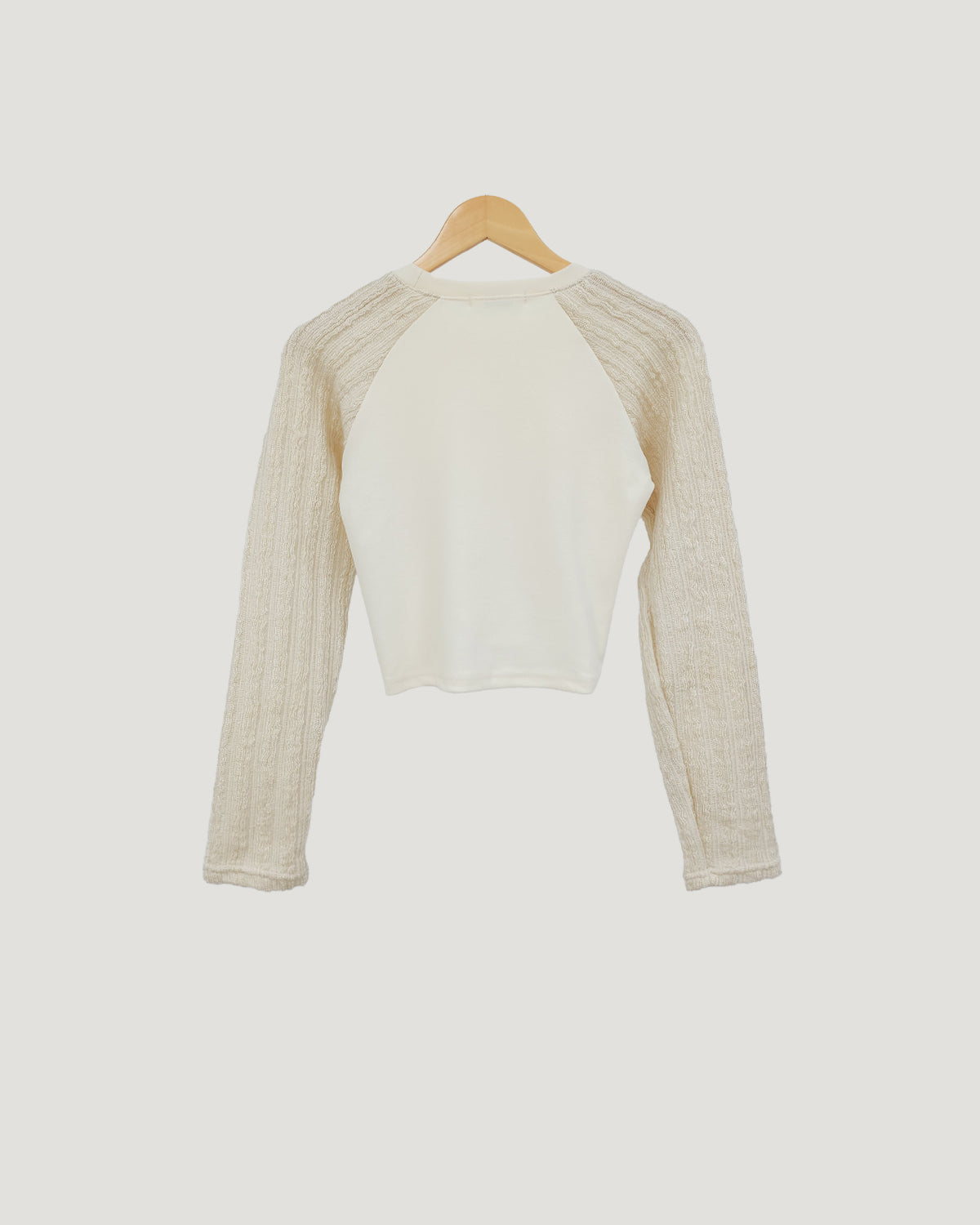 raglan knit sleeves shirring T