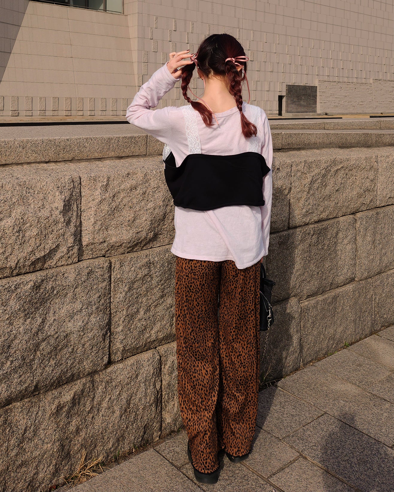 lace point logo sweat  bustier