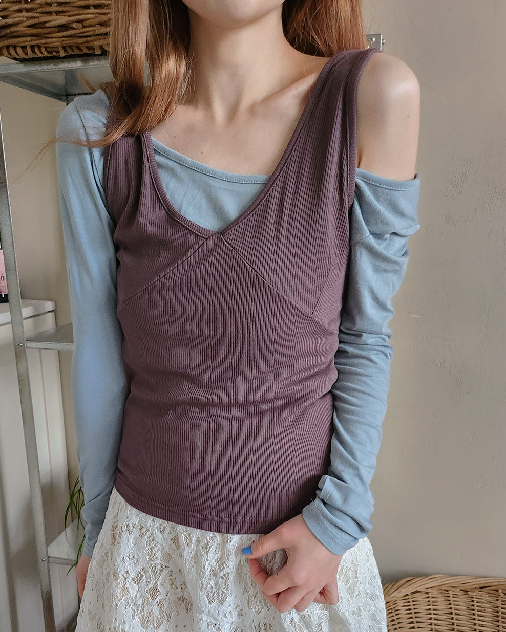 2 item layered top (2点セット)