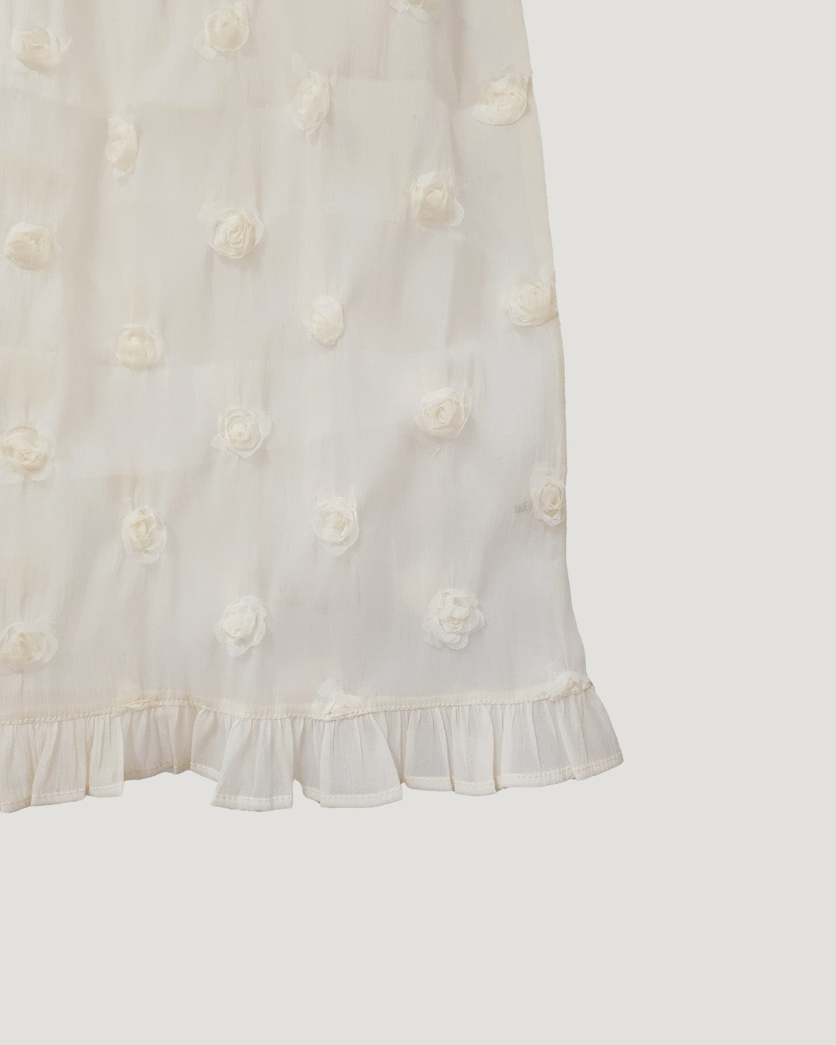 rose motif frill sheer skirt