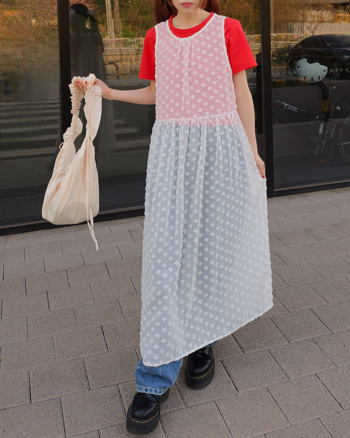 flower layered dress