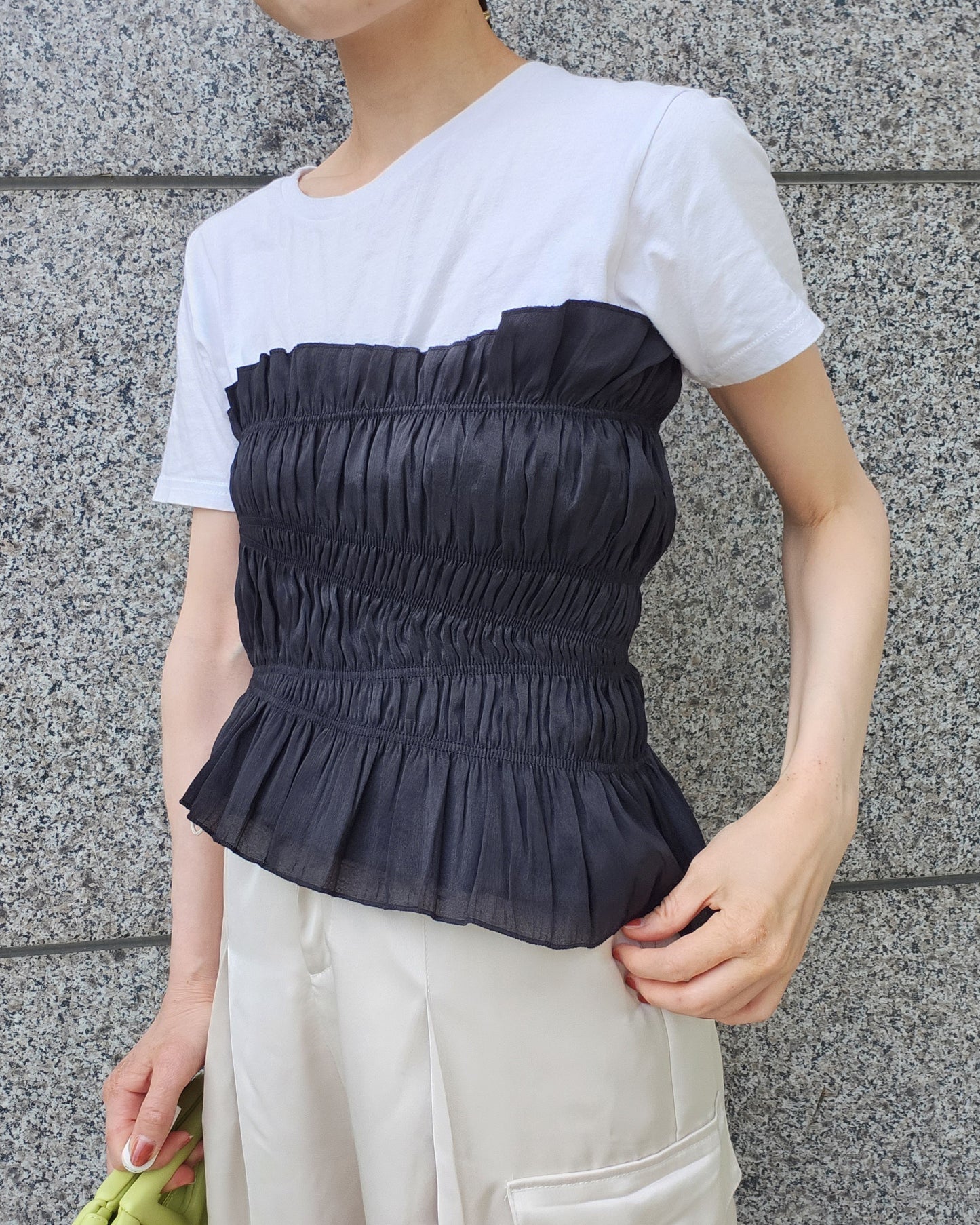 shirring bustier
