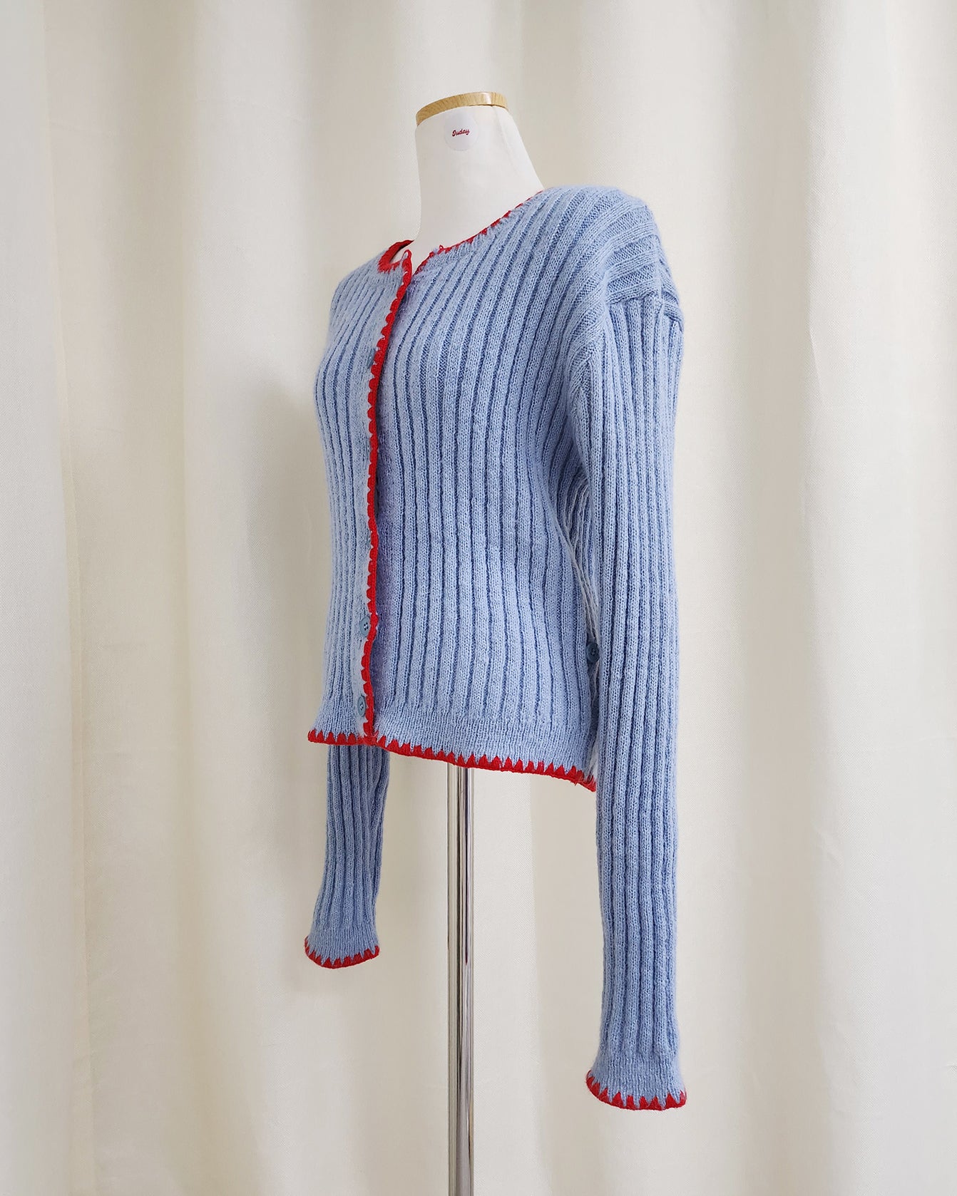 bicolor 2way  knit cardigan