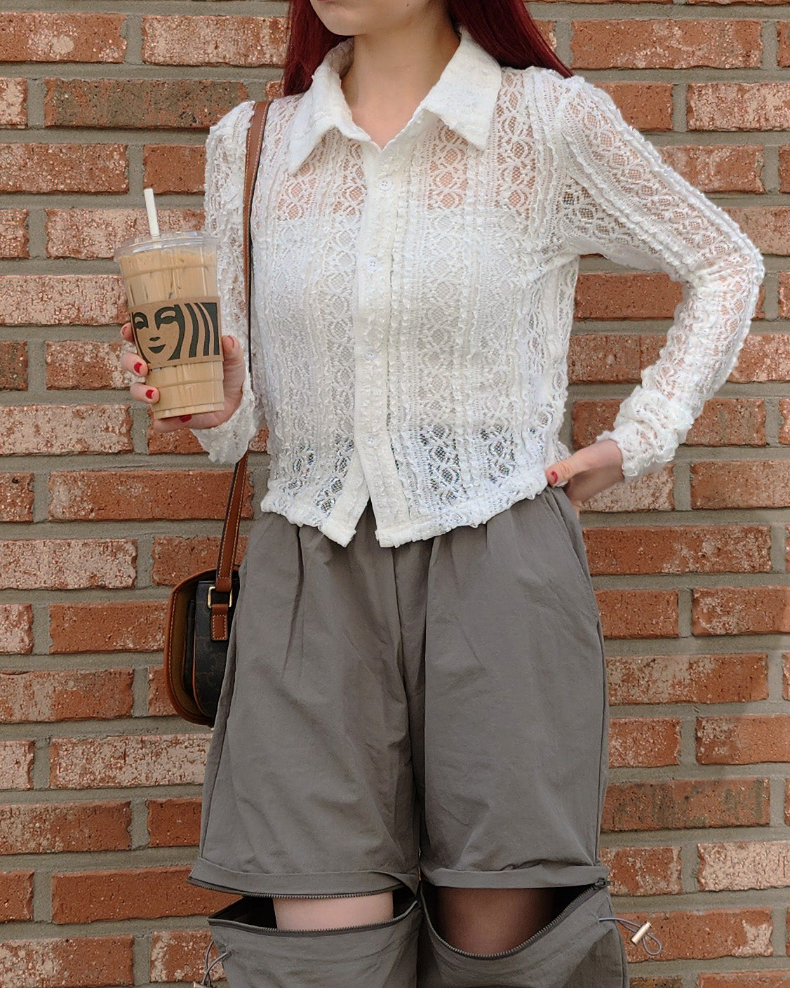 crochet like lace shirt