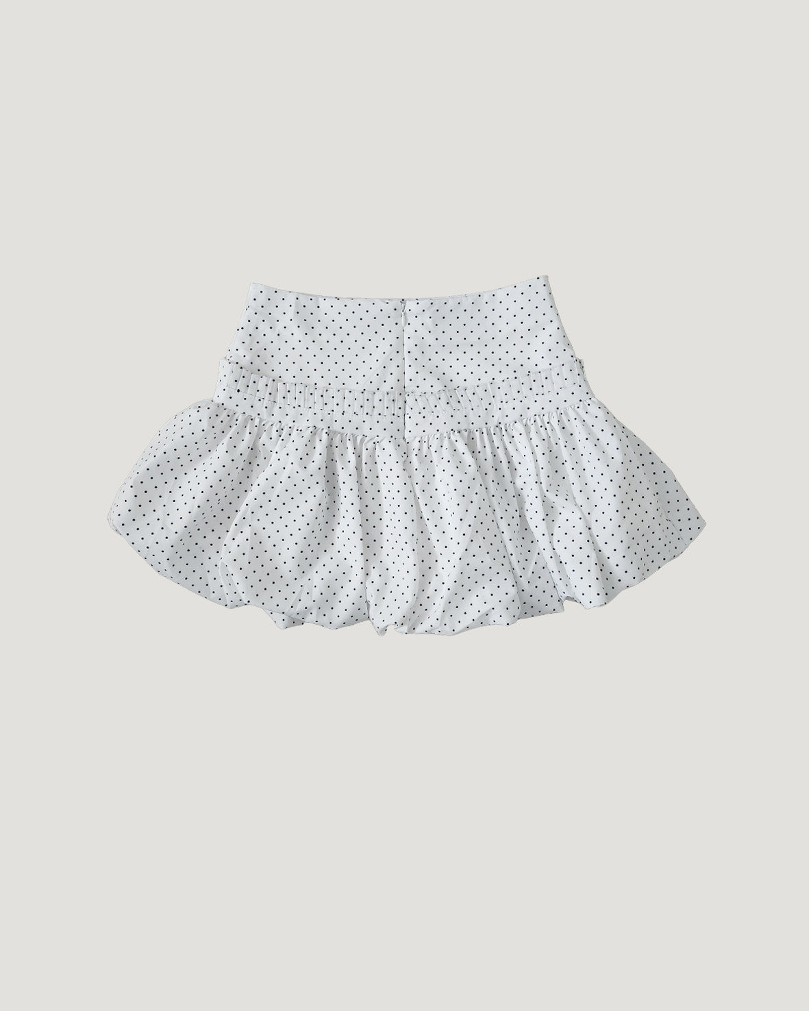 dot frill balloon mini skirt