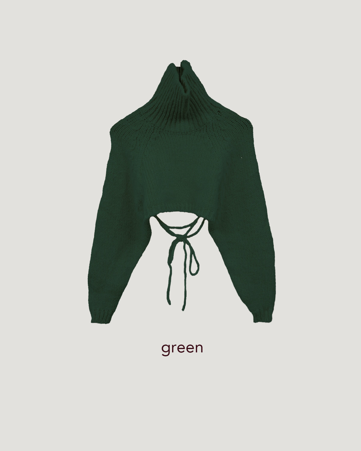 turtleneck eyelet short knit