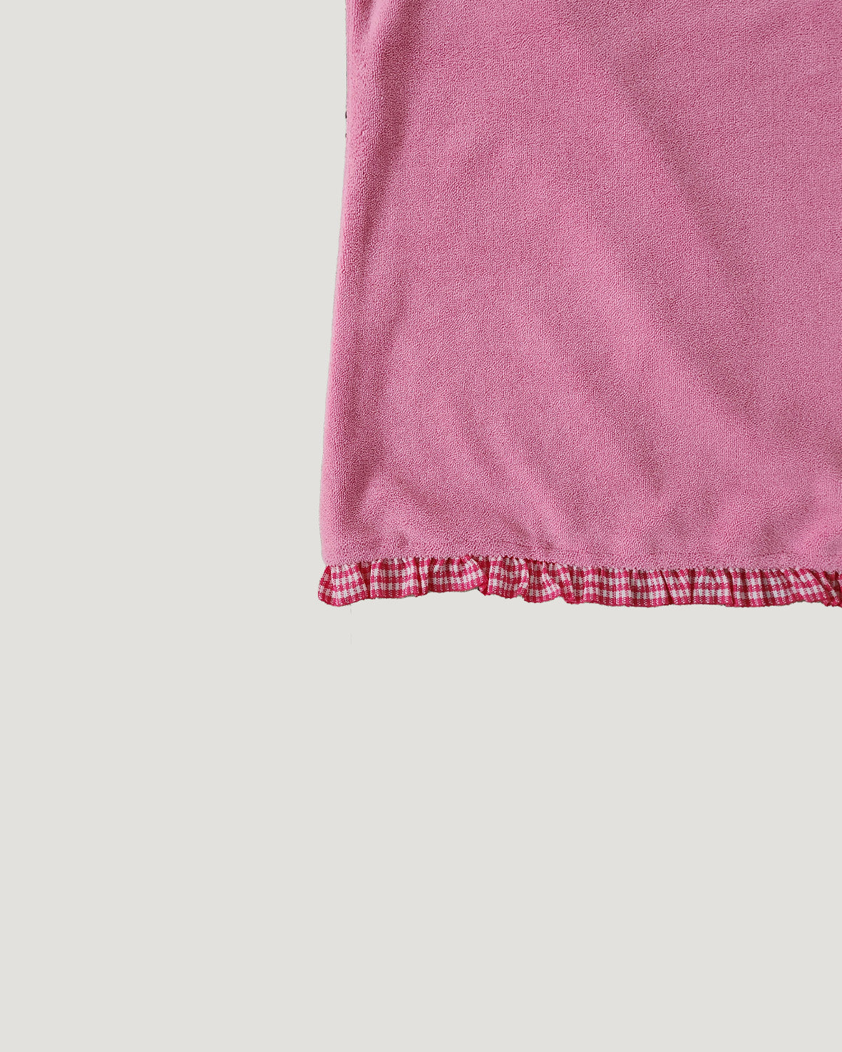 hem gingham check pile fabric T