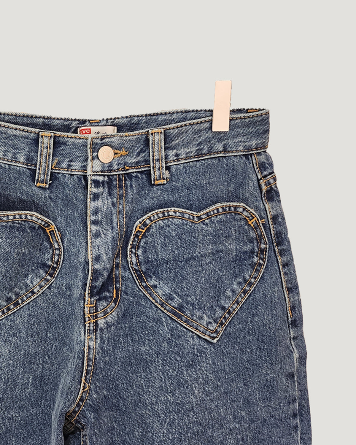 heart pocket denim
