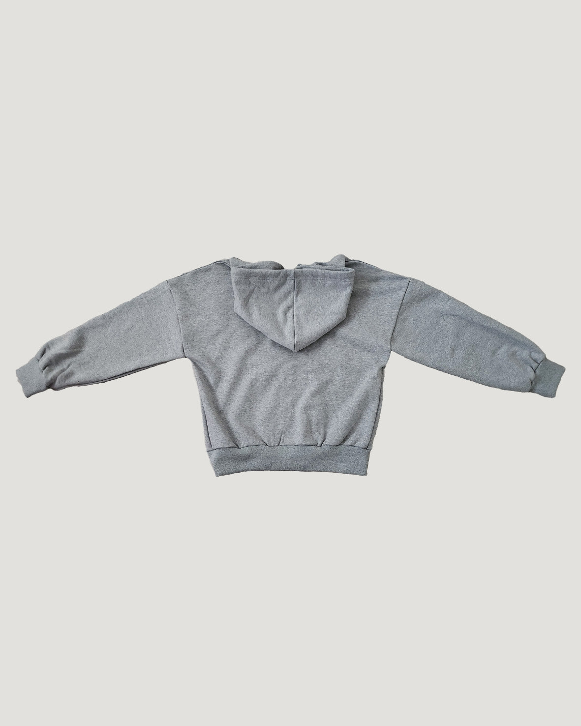 flower motif sweat zip hoodie