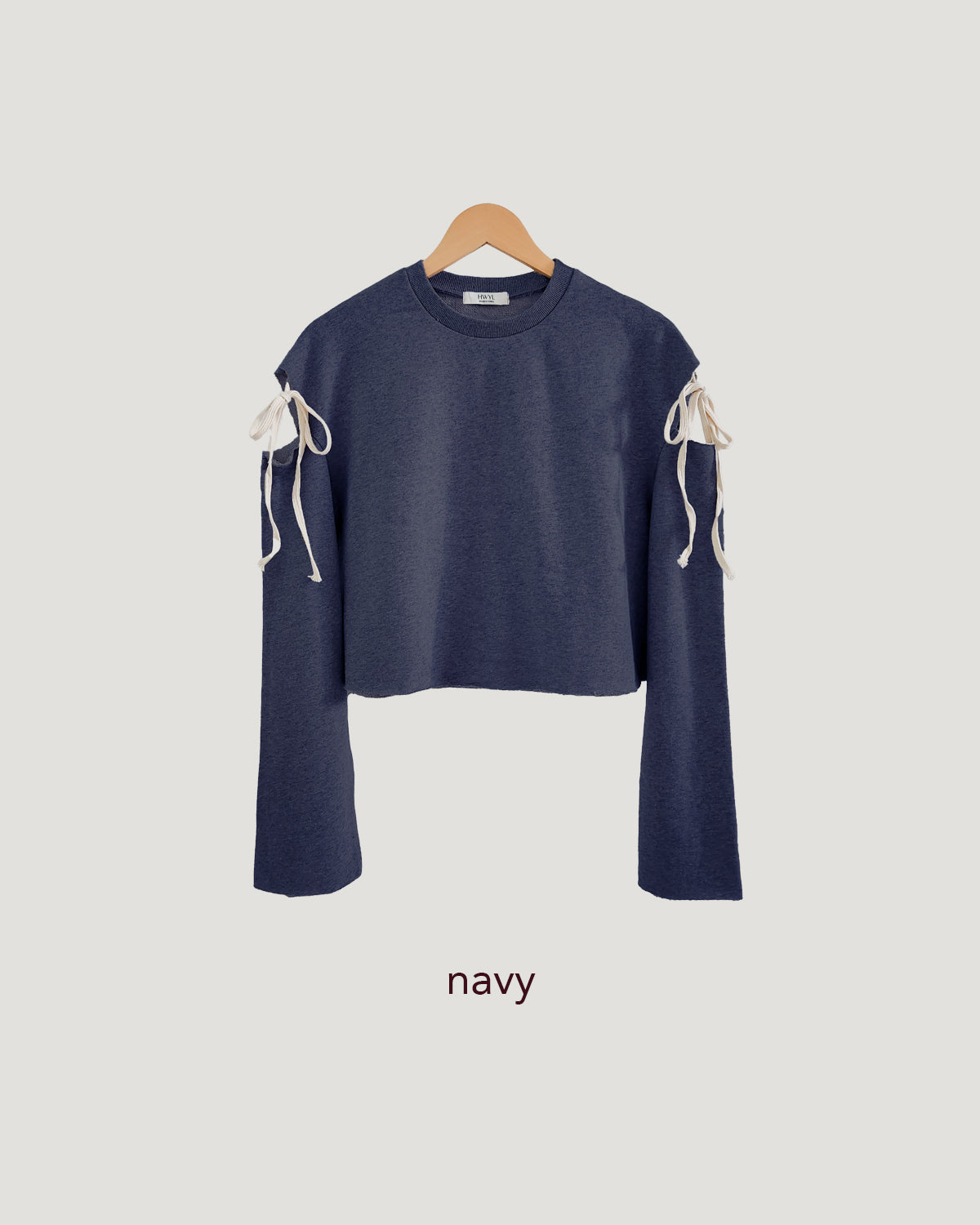 cut out ribbon sweatshirt