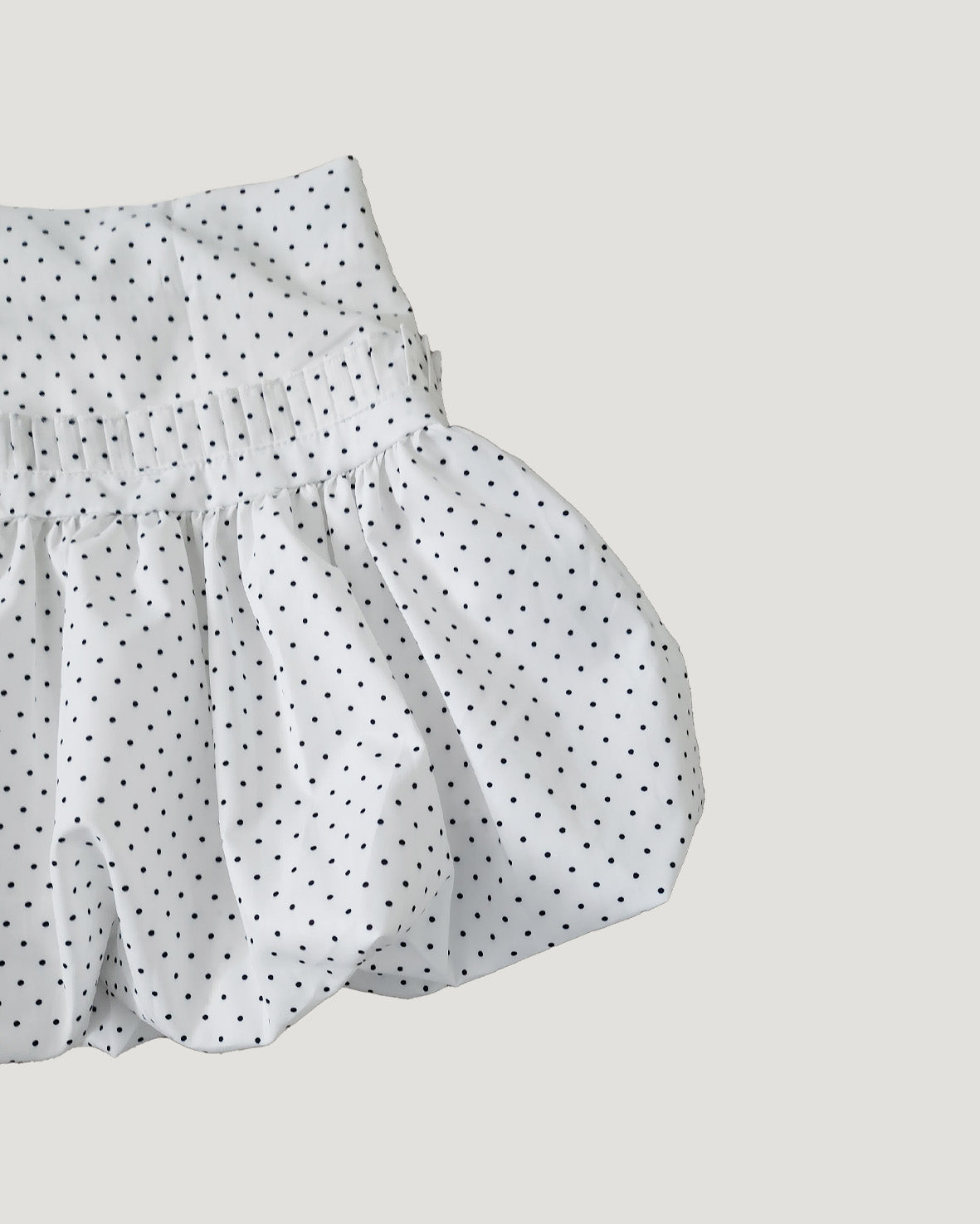 dot frill balloon mini skirt