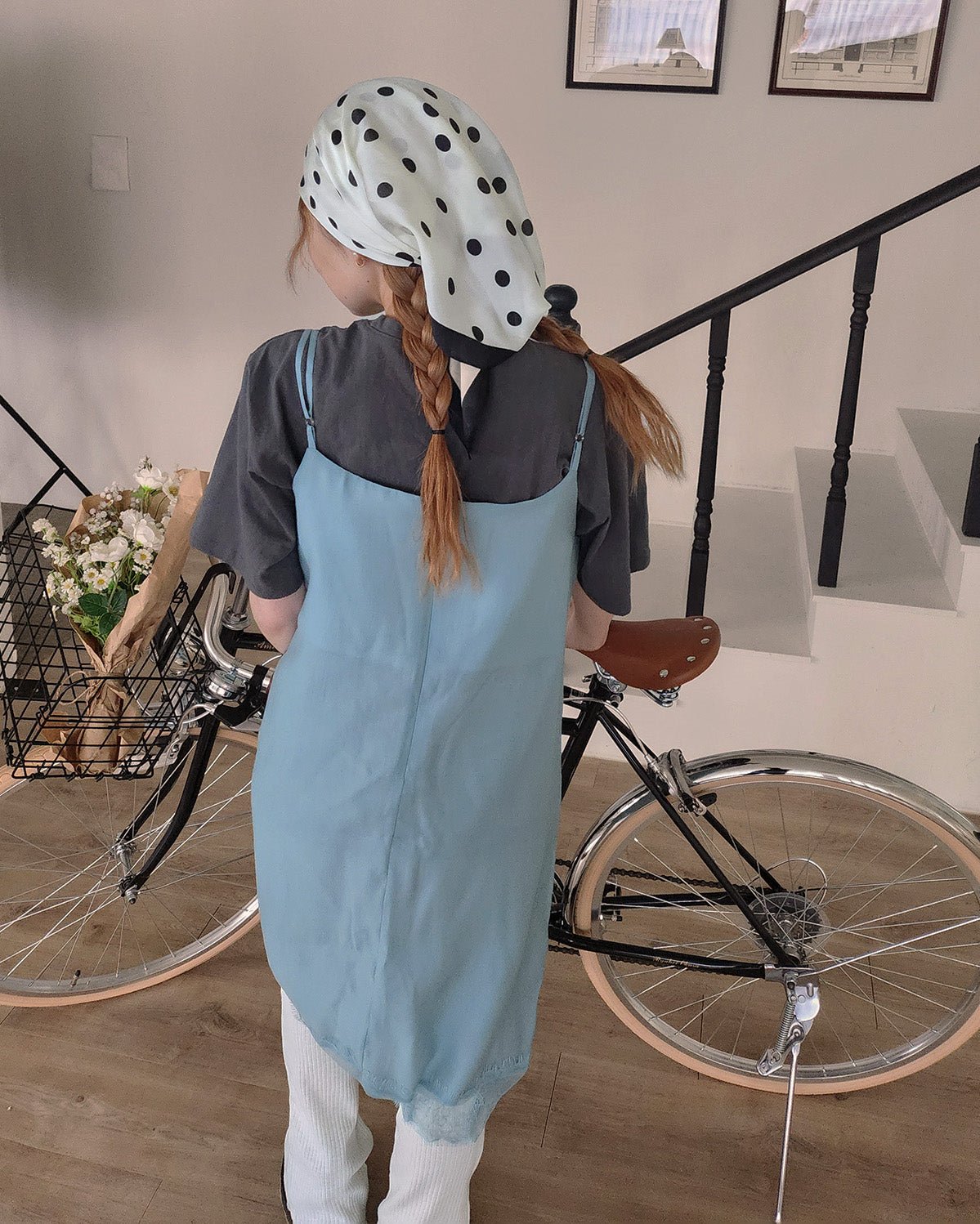 lace point camisole midi dress