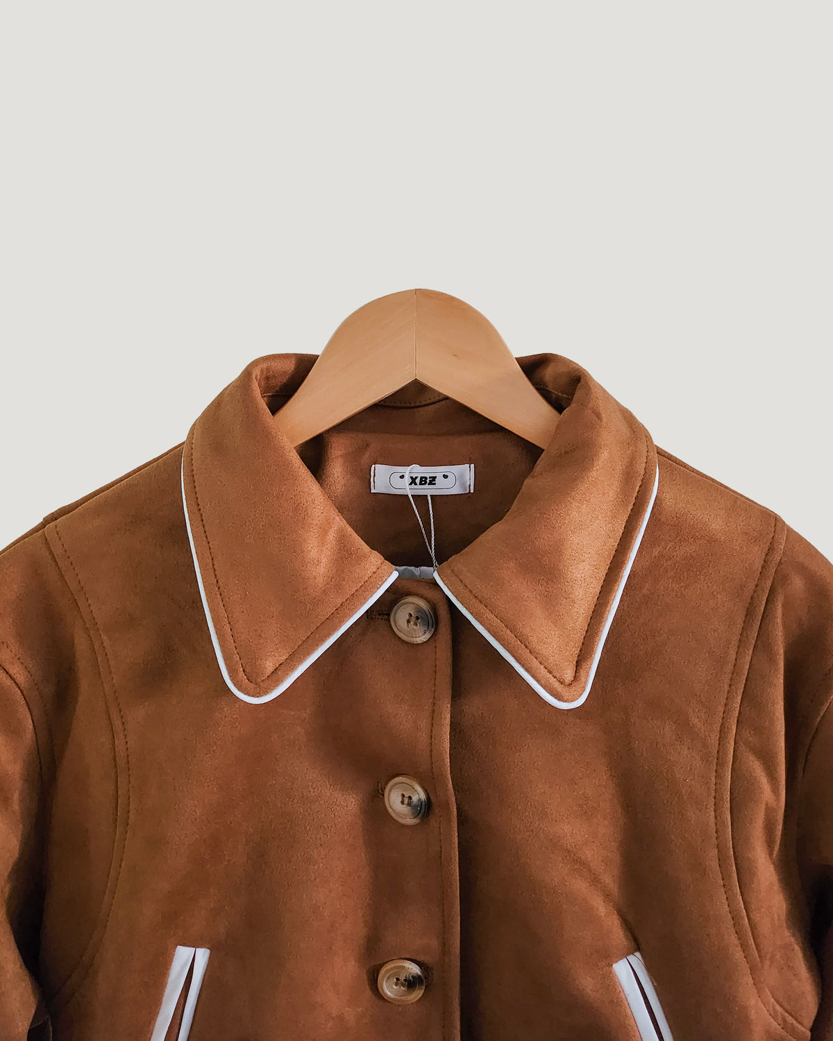 faux suede blouson