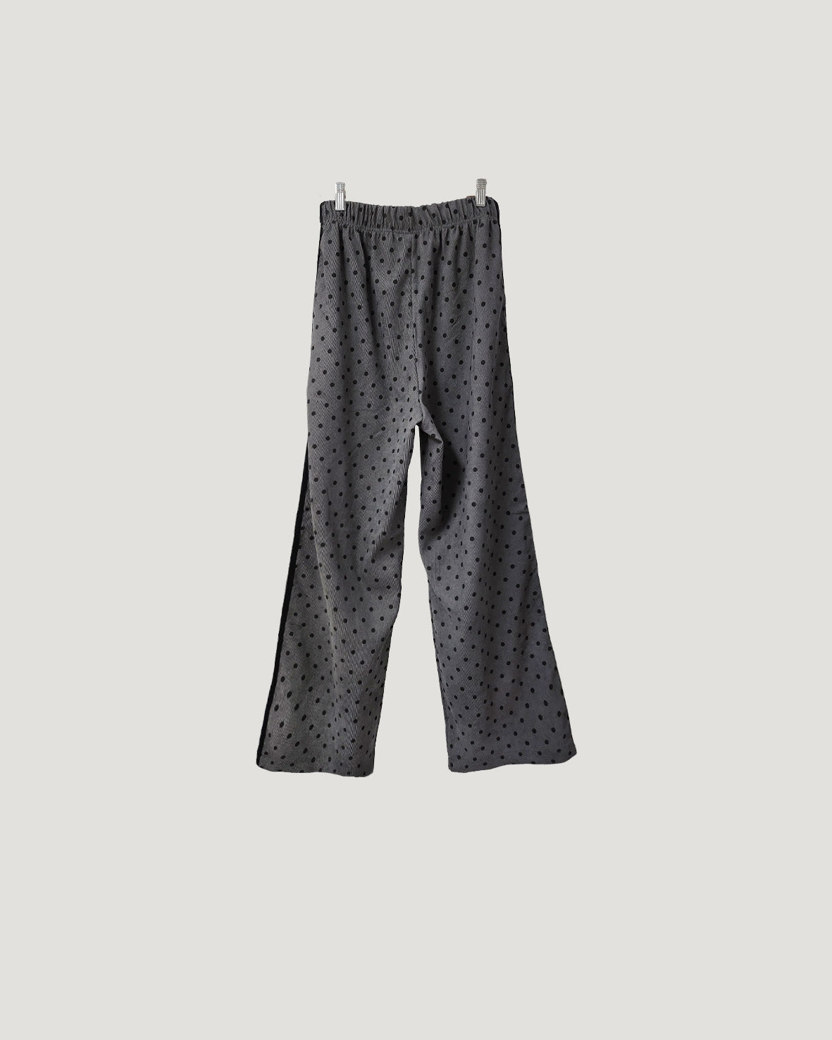 dot side line light corduroy pants