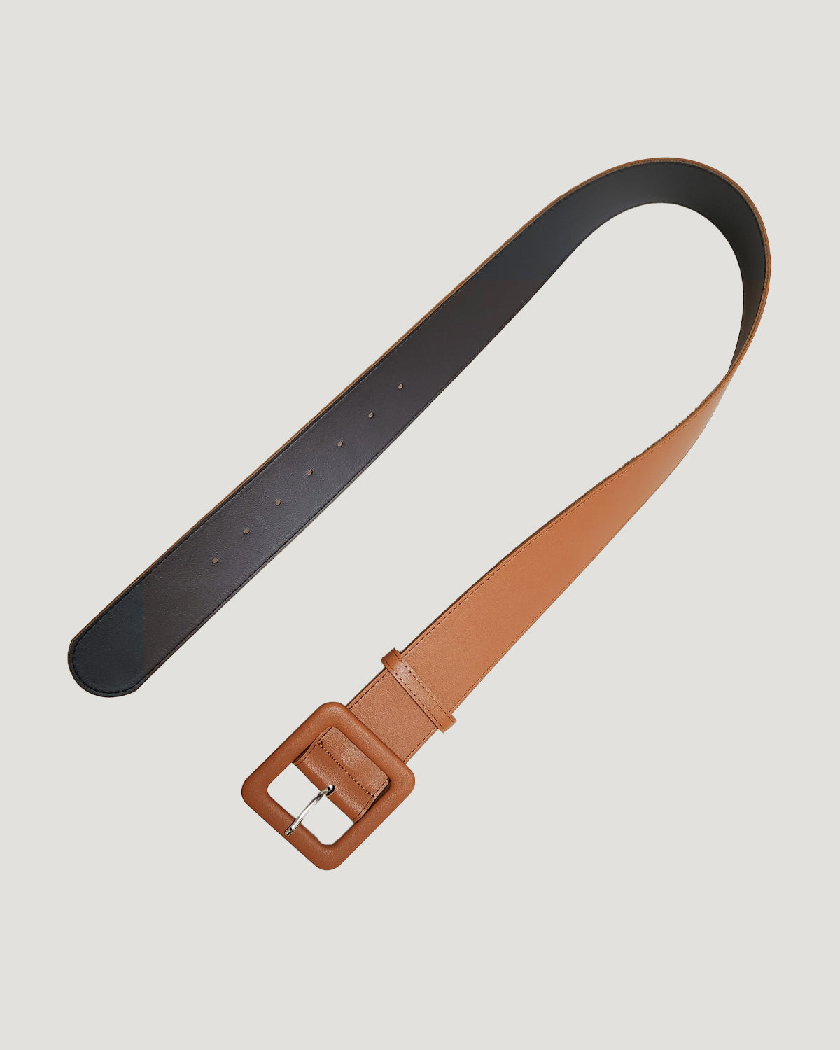square buckle wide belt
