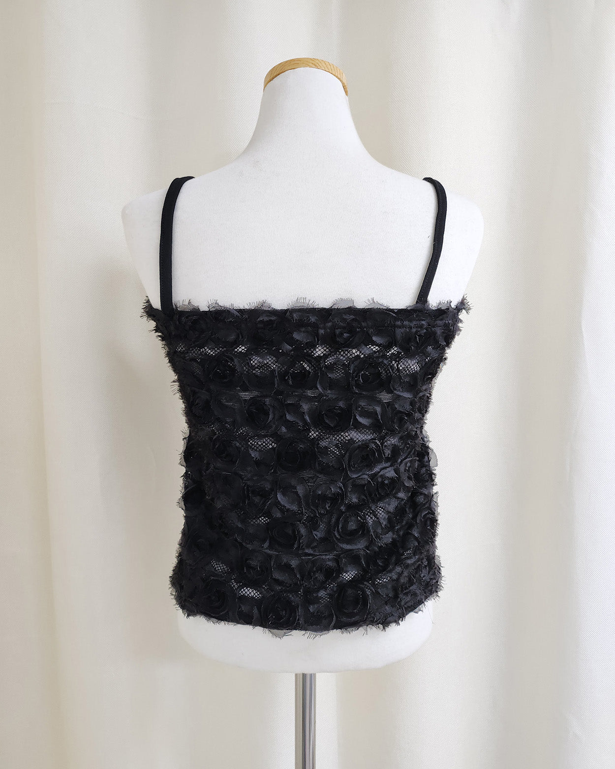 rose motif sheer bustier