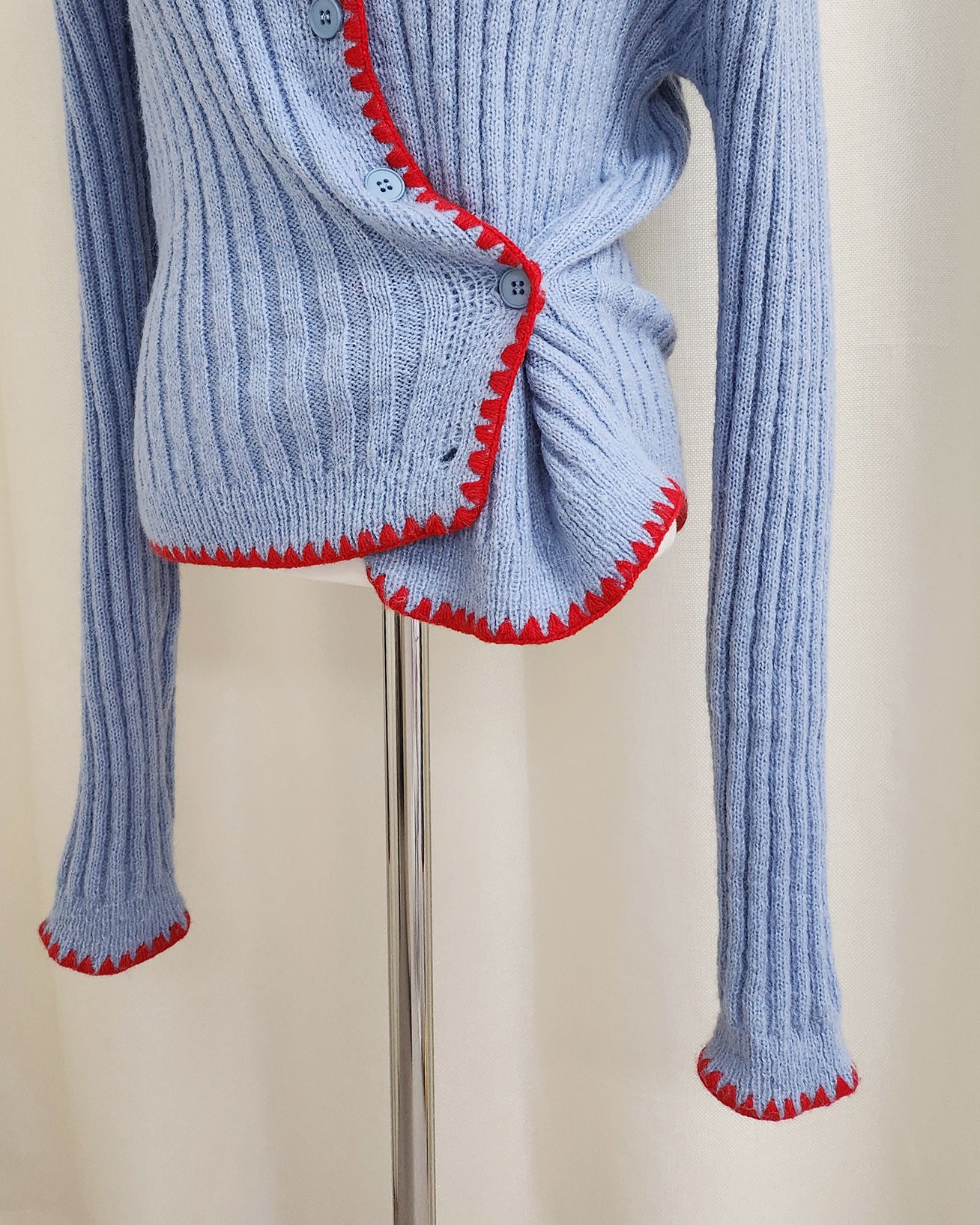 bicolor 2way  knit cardigan