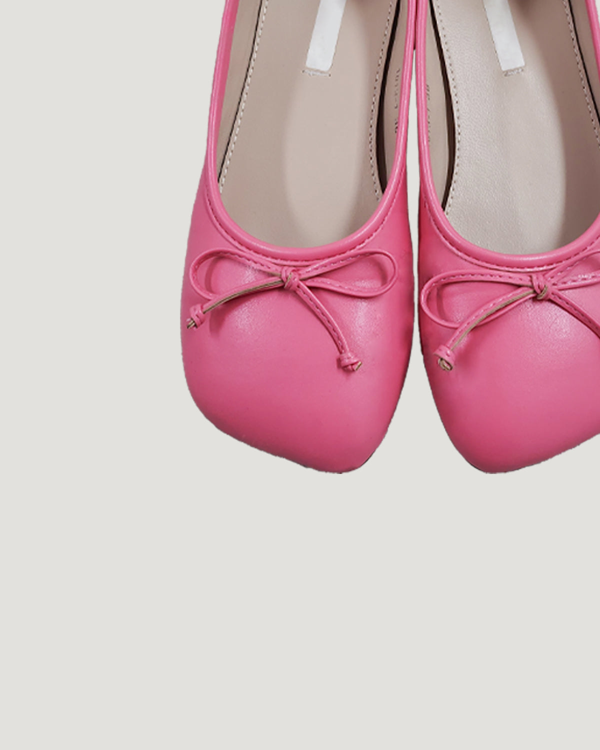 ribbon rounded square toe shoes