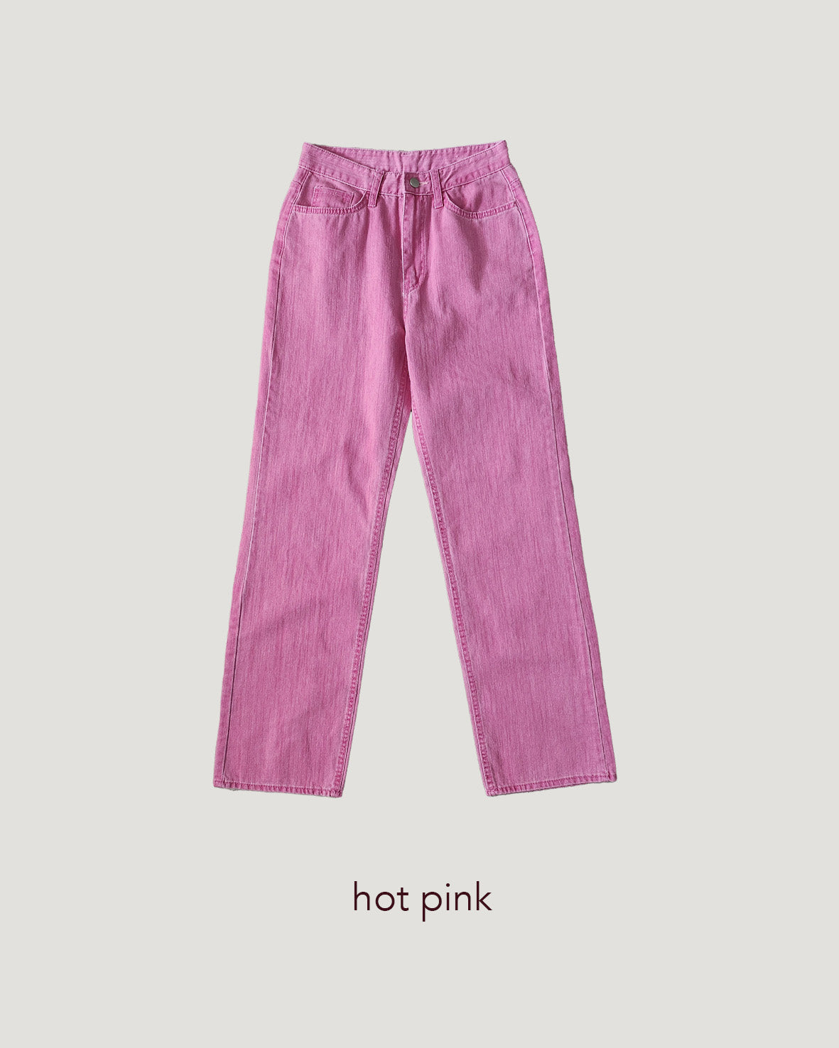 pigment color straight wide cotton pants