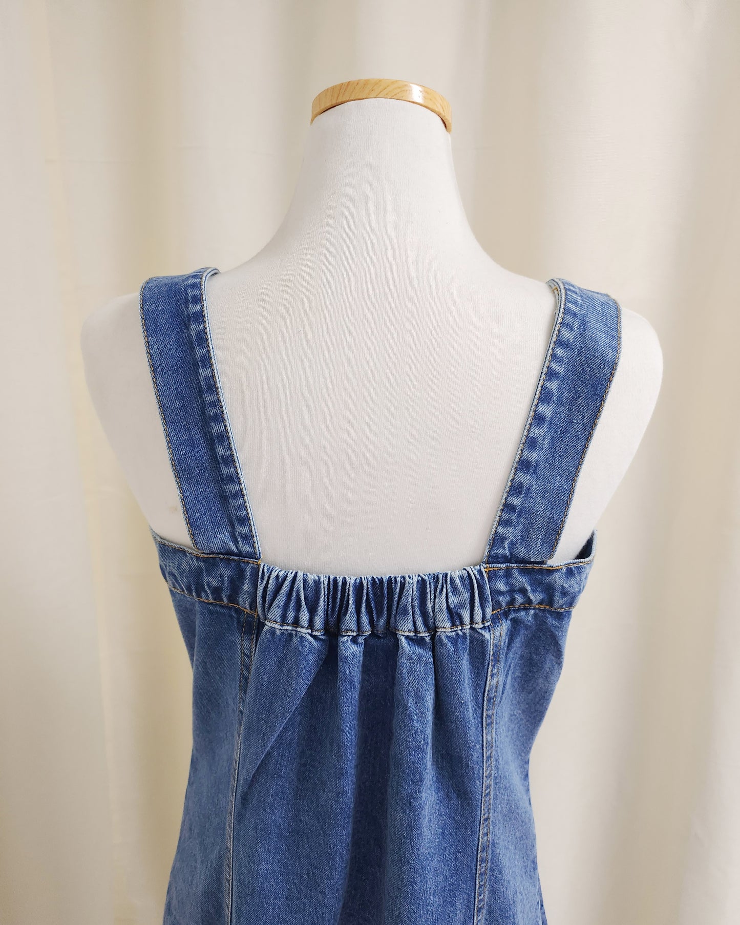 denim salopette long dress