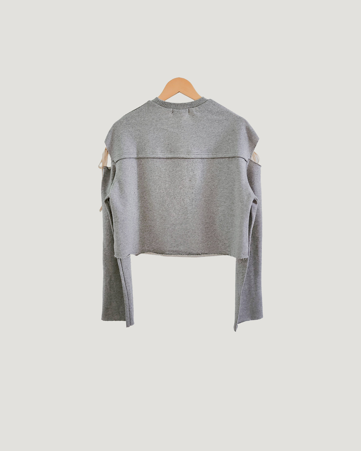 cut out ribbon sweatshirt