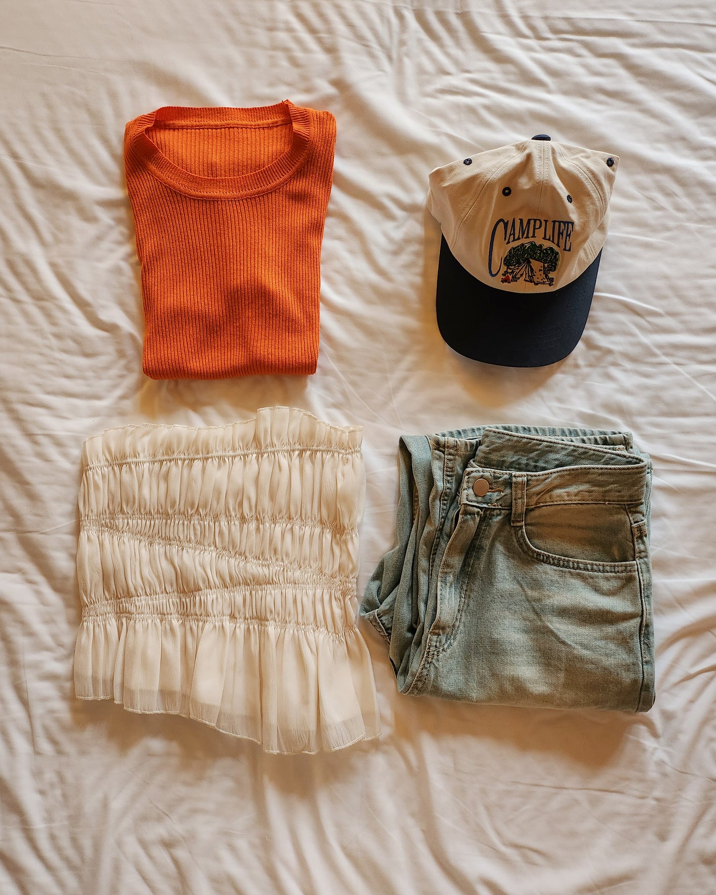 high neck rib knit T