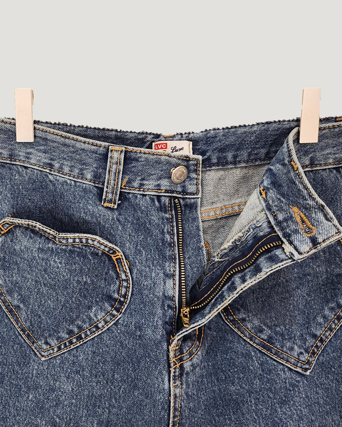 heart pocket denim