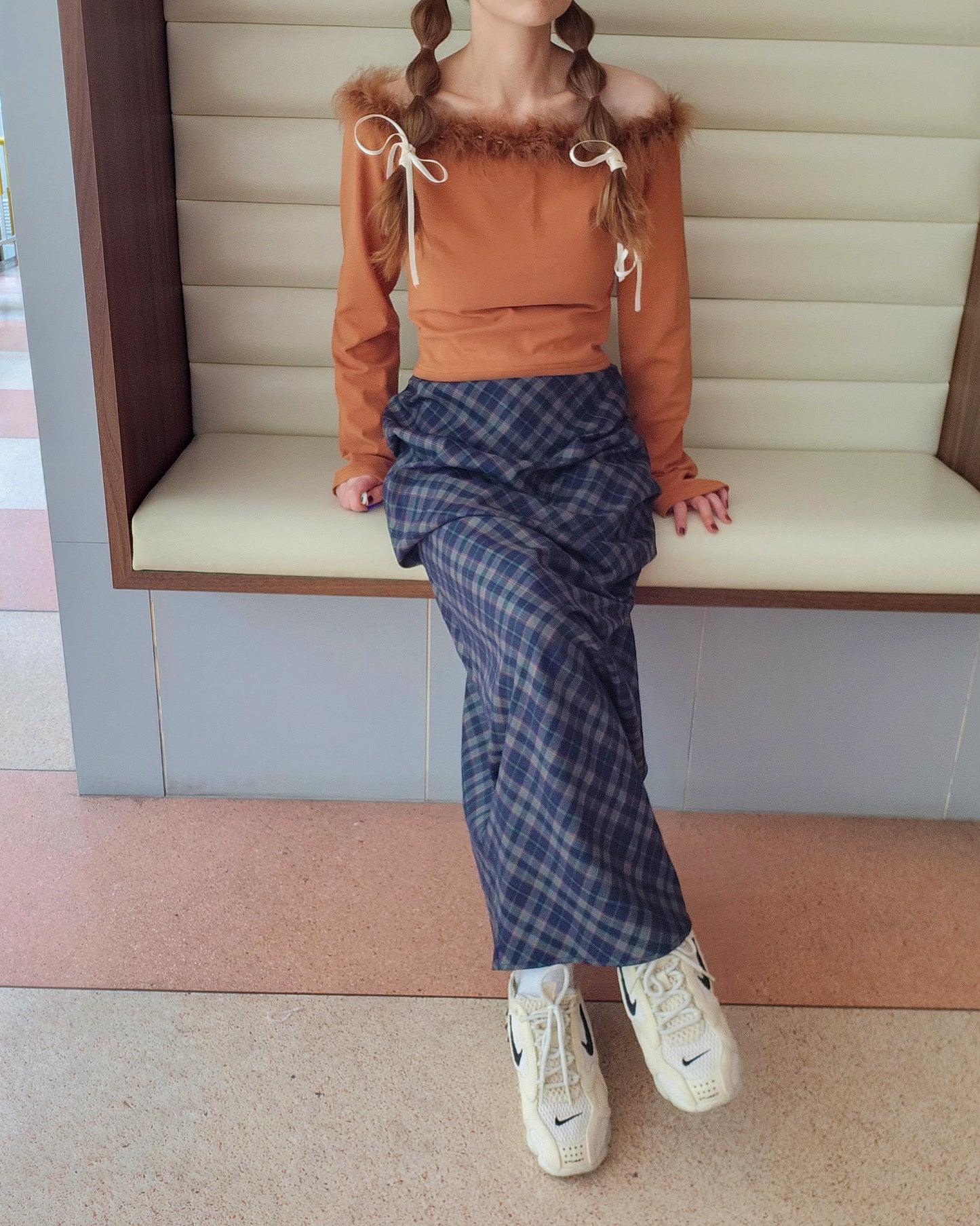 fur off shoulder top