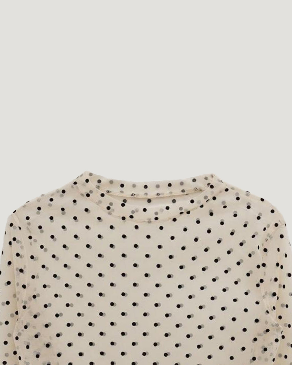 dot sheer long sleeves T