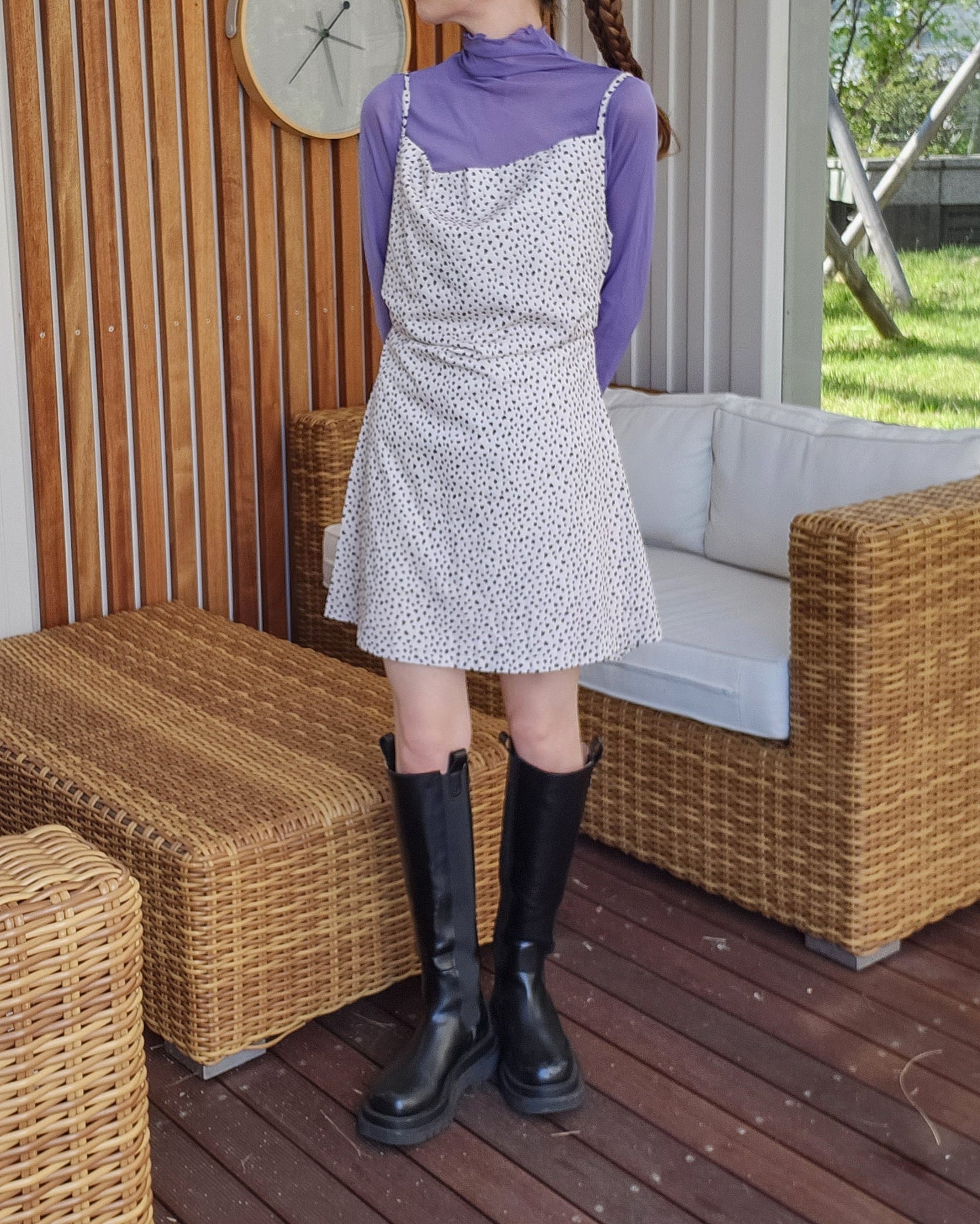 leopard camisole mini dress