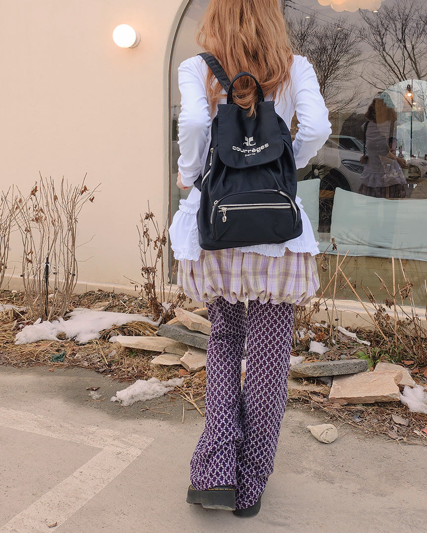 check balloon mini skirt