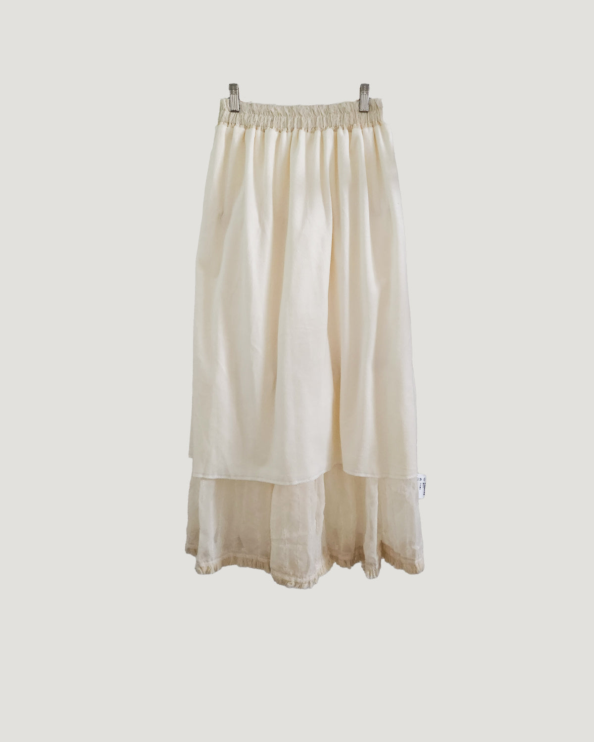 tiered frill fringe long skirt