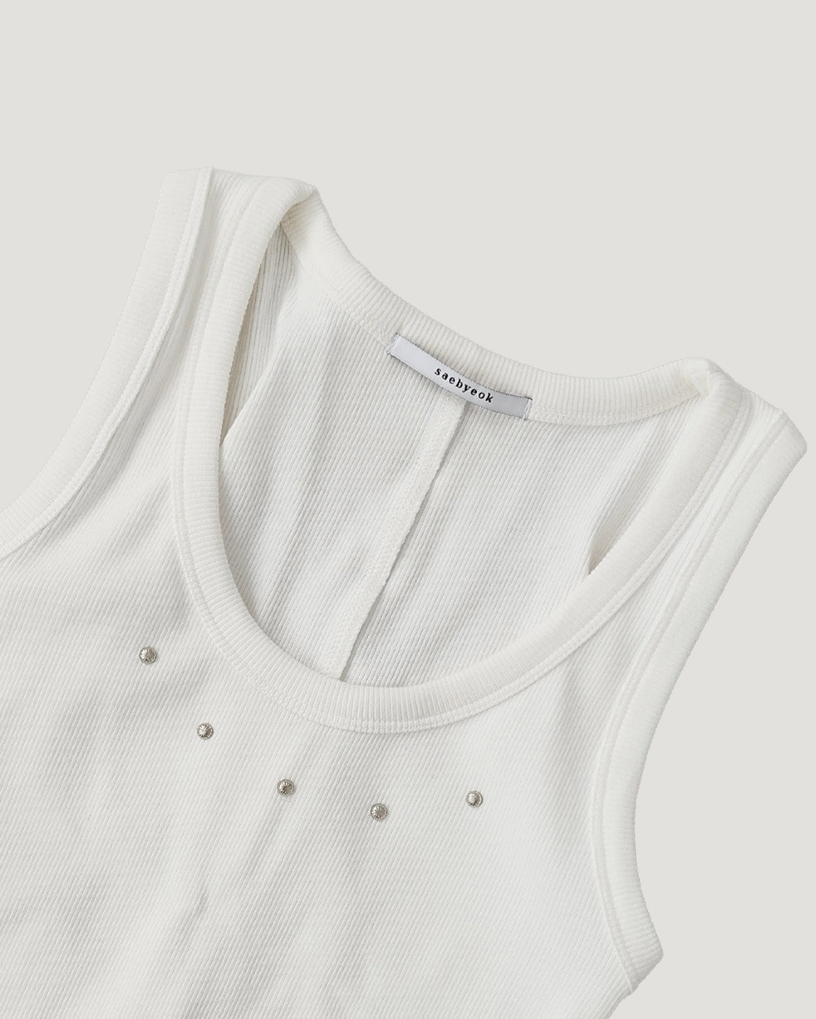 studs point rib tank top