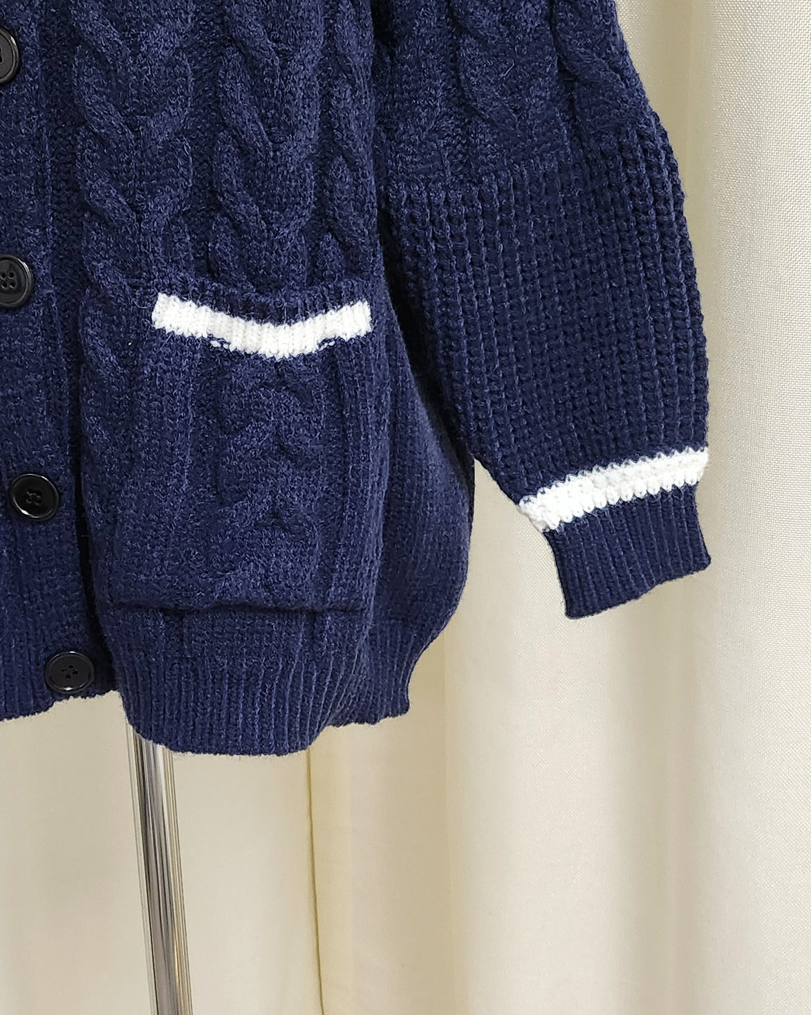 sailor collar oversize knit cardigan