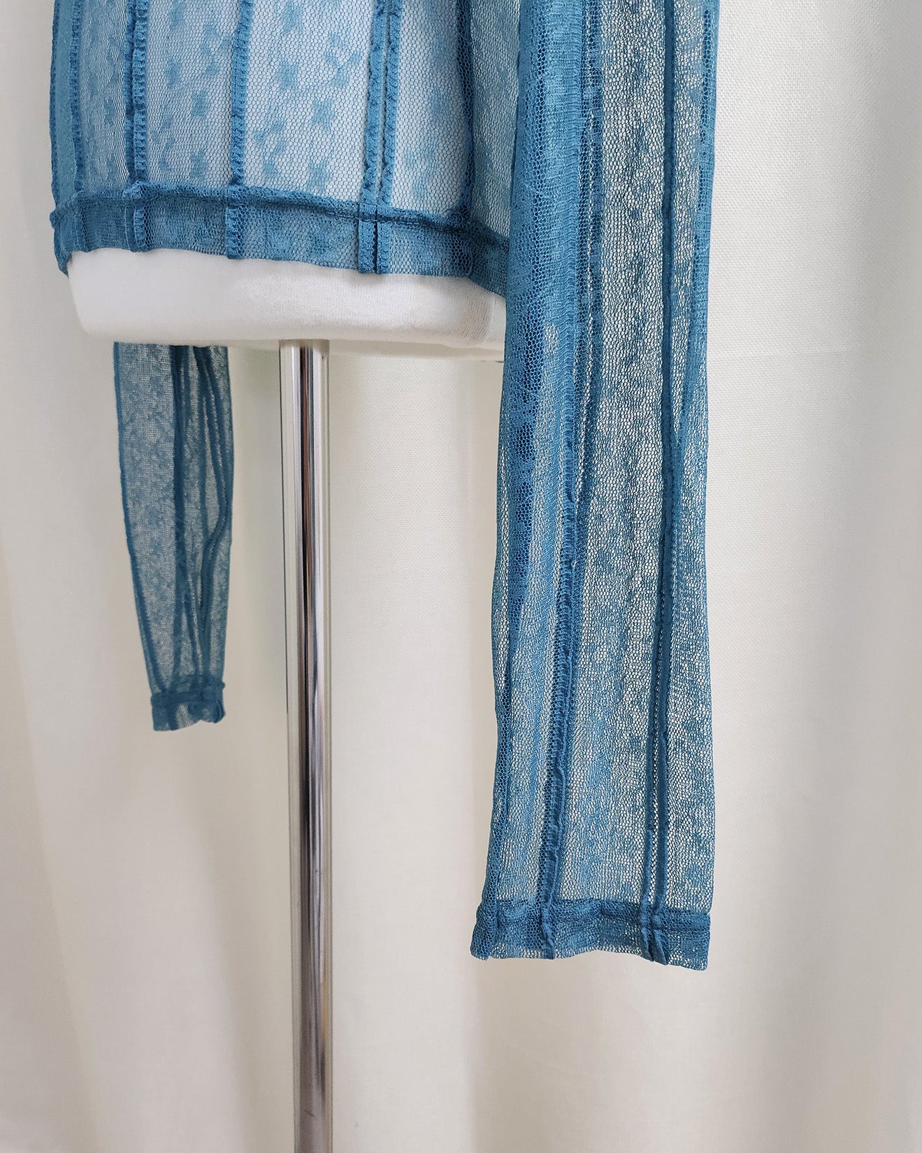 square neck lace sheer top