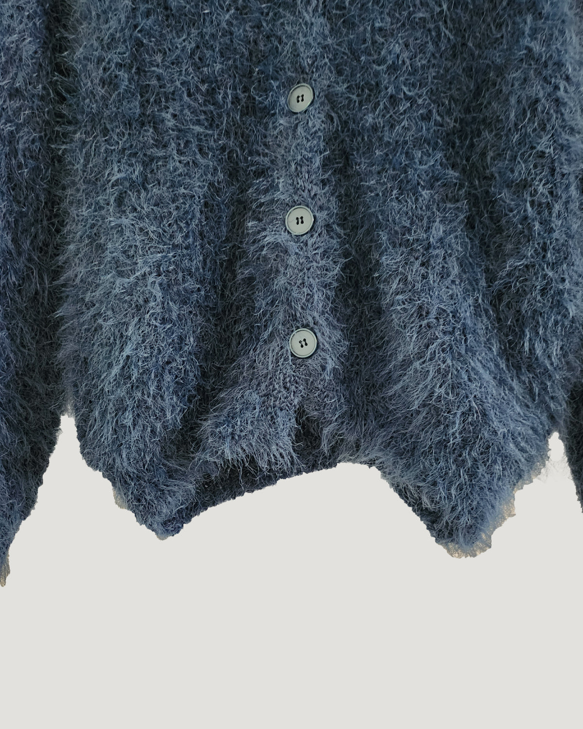 shaggy knit color cardigan